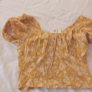 Yellow crop top